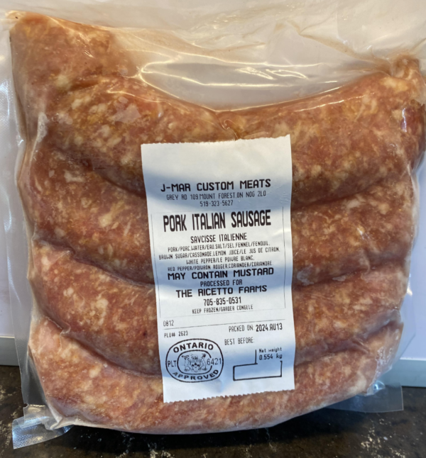 Pasture Raised Pork Italian Sausages, 4 Pack